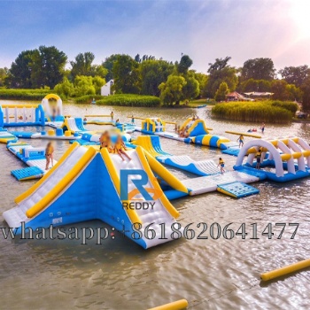 inflatable water park with slides