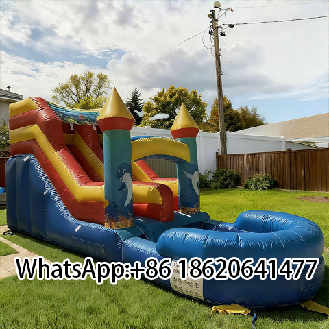 Hot Sale PVC  Inflatable Bouncer Castle Water Slide for Park Entertainment