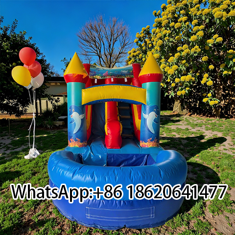 Hot Sale PVC  Inflatable Bouncer Castle Water Slide for Park Entertainment