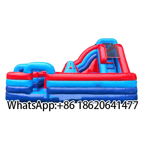 Large  Inflatable Bouncy House Playground Castle Slide Climbing Wall Obstacle for Kids