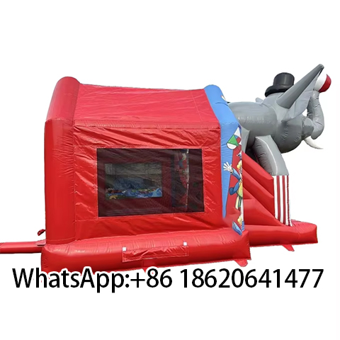 Outdoor Circus Themed Inflatable Castle Bounce House  for Kids Amusement Park
