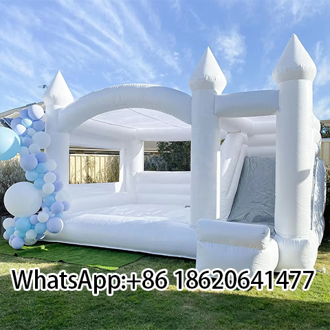 High Quality White Wedding Inflatable Bouncy Castle Jump House For Party