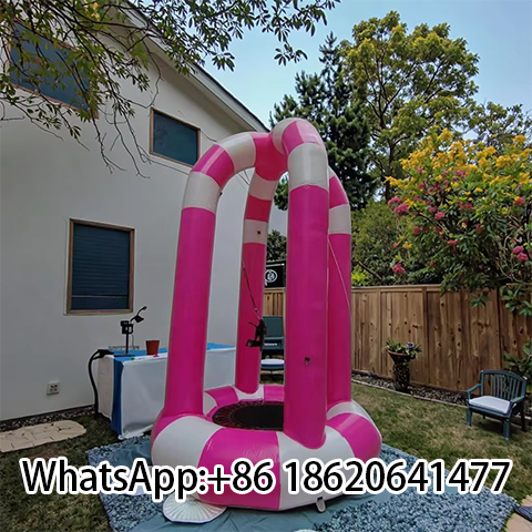 Best Selling Single PVC Inflatable Trampoline Bungee Jumping Equipment for Amusement Park