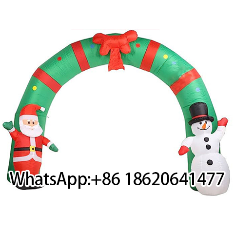 Wholesale High Quality Oxford Inflatable Christmas Arch Outdoor Santa Archway for Party Decoration