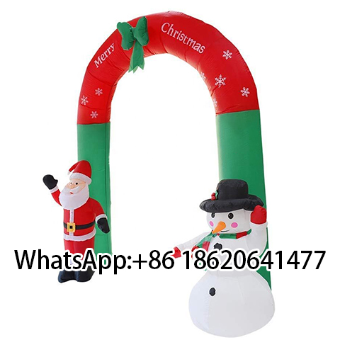 Wholesale High Quality Oxford Inflatable Christmas Arch Outdoor Santa Archway for Party Decoration
