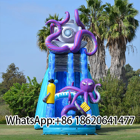 Hot Sale Trampoline Octopus Inflatable Bouncer Water Slide for Party Rental Equipment