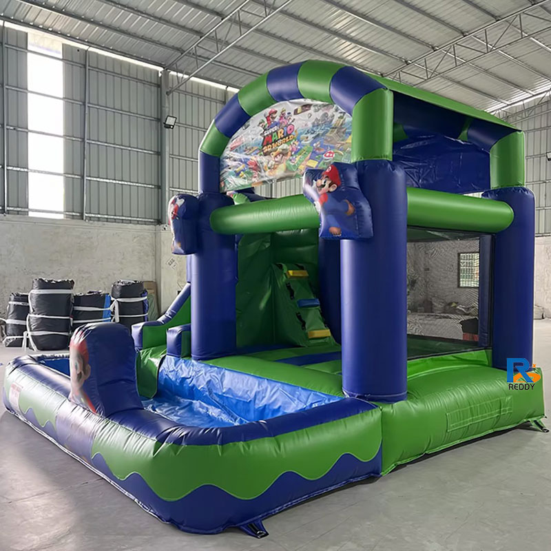 Super Mario Inflatable Castle bounce house with slide bouncy castle water slide