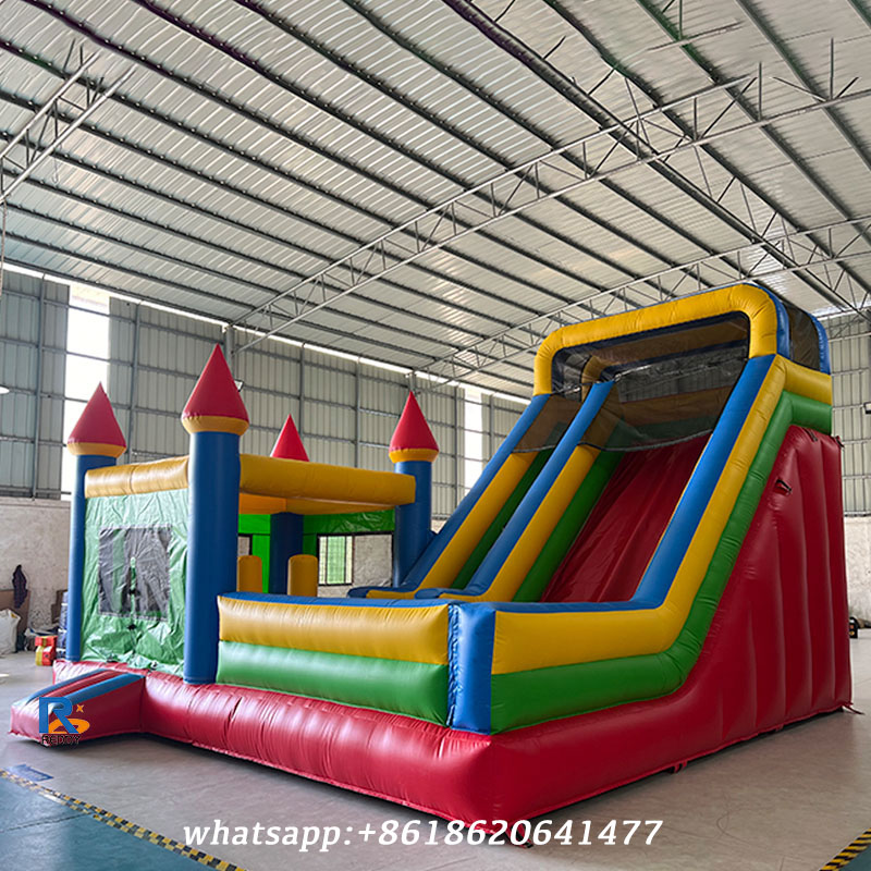 Inflatable castle slide outdoor jumping castle bounce house with slide