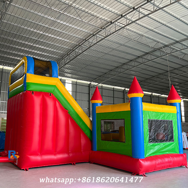 Inflatable castle slide outdoor jumping castle bounce house with slide
