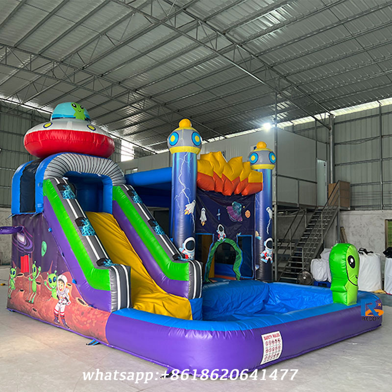 Alien-Themed Inflatable Slide inflatable swimming pool with slide water slides for pool