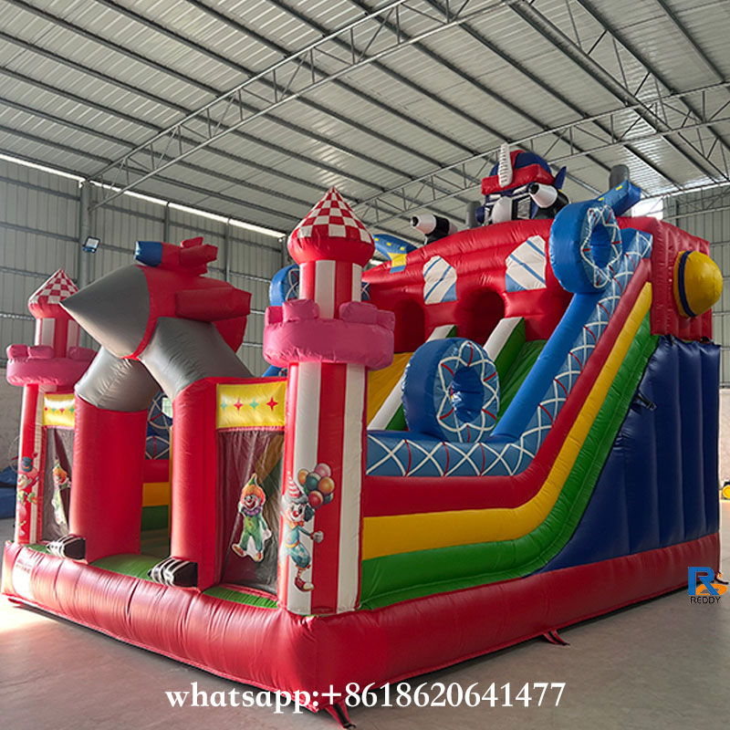 Transformer-Themed Inflatable Slide Bounce House dry slide
