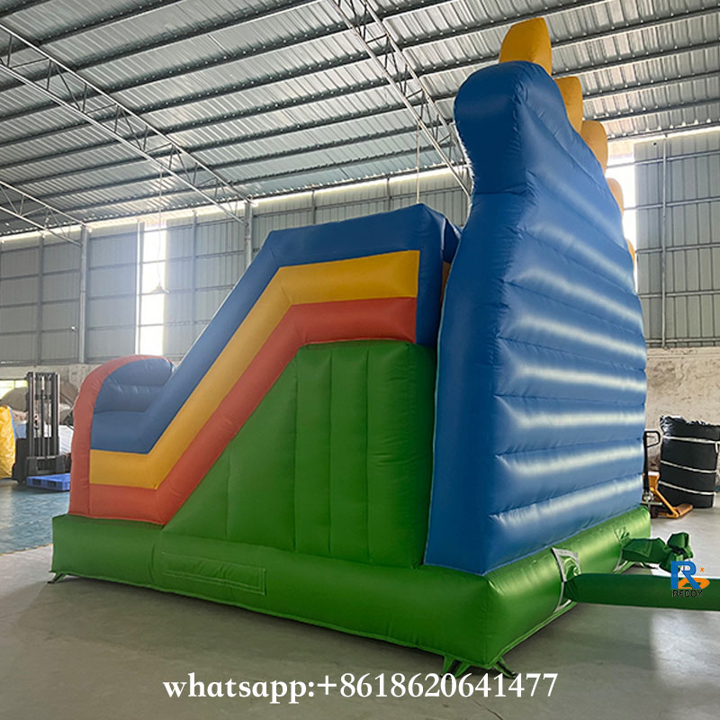 Dinosaur Jungle Inflatable Bounce House with slide inflatable air castle