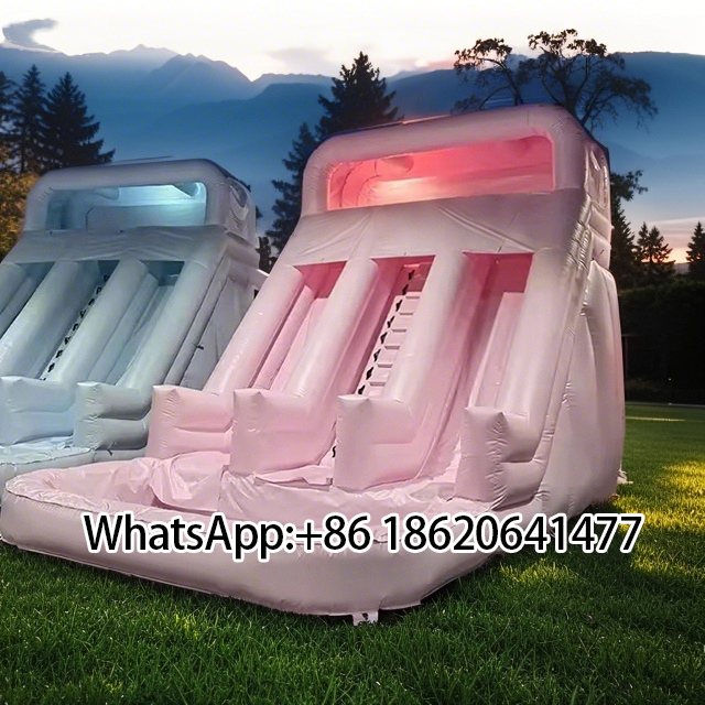 Pink Inflatable Water Slide: Ideal for Outdoor Backyard Fun