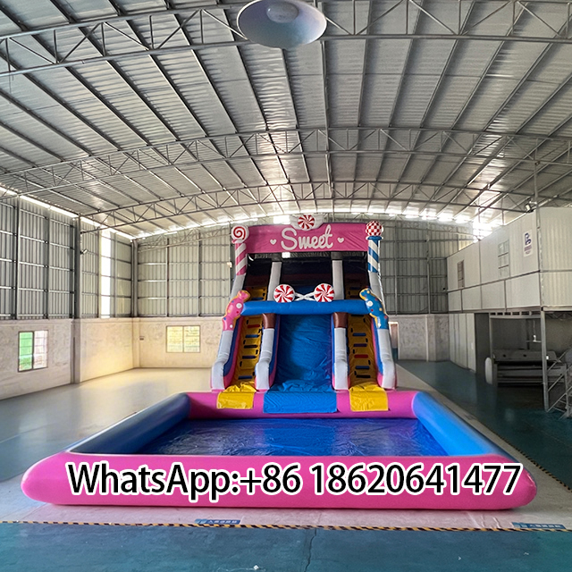 Sweet” - Themed Inflatable Water Slide with Pool