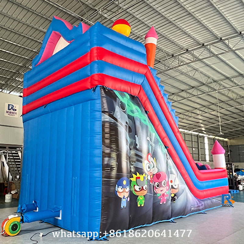 Happy Superman Themed Inflatable Slide dry slide inflatable slide bounce house