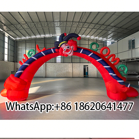 Hot Sale Oxford Inflatable Clown Archway for Outdoor Entrance Race Start Finish