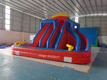 kids swimming inflatable water slide