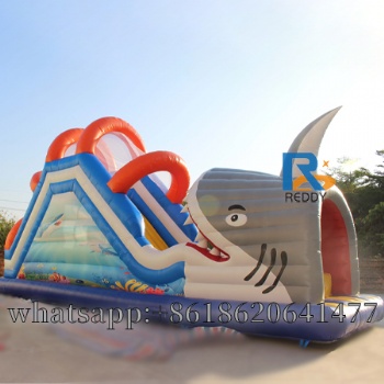 inflatable shark slide