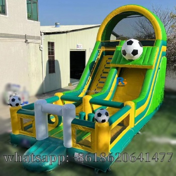 football inflatable jumper with slide