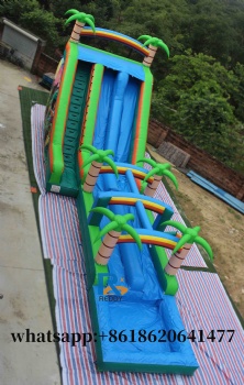 long inflatable water slide