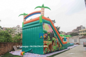 long inflatable water slide