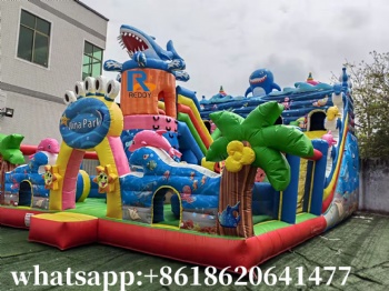 large inflatable bounce park