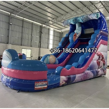 Mermaid-Themed Inflatable Water Slide for Kids’ Pool Parties and Summer Fun