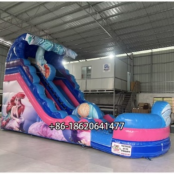 Mermaid-Themed Inflatable Water Slide for Kids’ Pool Parties and Summer Fun