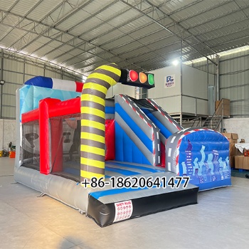inflatable dry slides with police and Thieves
