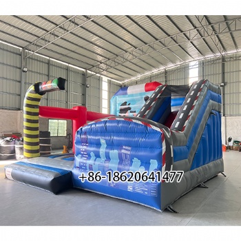 inflatable dry slides with police and Thieves