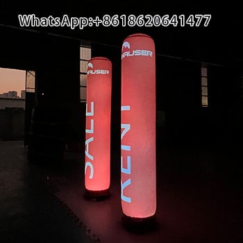 Custom Inflatable LED Lighting Column with Printed Logo for Advertising and Outdoor Events
