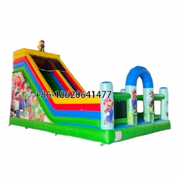 2024 Super Mario Inflatable Playground - Dry Slide & Bouncy Castle for Kids and Adults