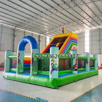 2024 Super Mario Inflatable Playground - Dry Slide & Bouncy Castle for Kids and Adults