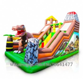 bouncer commercial large inflatable dinosaur slide