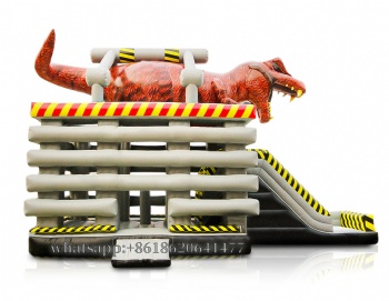 Castle Small Dinosaur Inflatable Dinosaur Slide