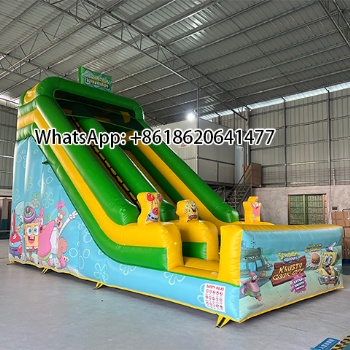 Spongebob and Patrick inflatable dry slides
