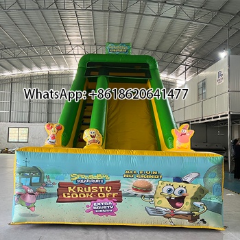 Spongebob and Patrick inflatable dry slides