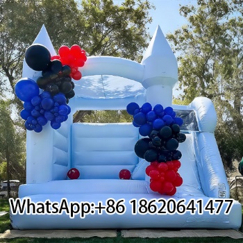 Commercial Rental Blue Inflatable Combo Bounce House Bouncy Castle  with Slide
