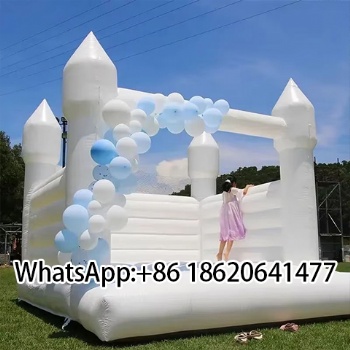 Commercial White Inflatable Bounce House Wedding Jumper Bouncy Castle  for  Outdoor