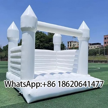 Commercial White Inflatable Bounce House Wedding Jumper Bouncy Castle  for  Outdoor