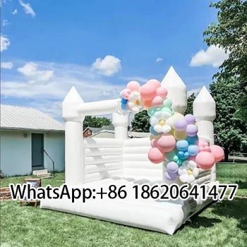 Commercial White Inflatable Bounce House Wedding Jumper Bouncy Castle  for  Outdoor