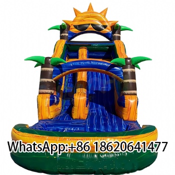 High Quality Foldable Inflatable Water Slide With Pool For Water Parks