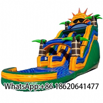 High Quality Foldable Inflatable Water Slide With Pool For Water Parks