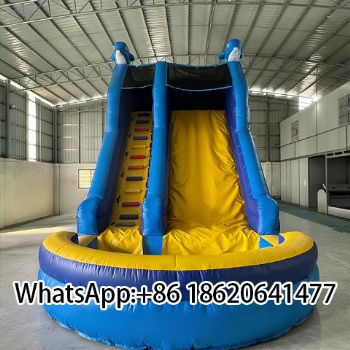 Modern  Inflatable Simple Water Slide With Swimming Pool  Bounce House For Children