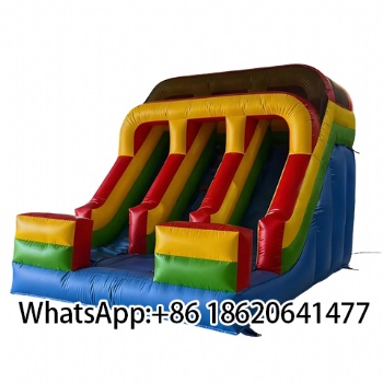 Factory Price Mini  Bounce Blow up Slide Inflatable Double Dry Slide for Kids