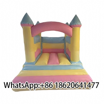 Factory Price Dopamine Color Jump Castle Inflatable Bounce House
