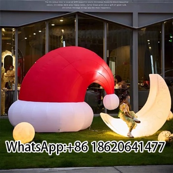 Christmas Shopping Festival Inflatable Roof Props Santa Hat Model for Outdoor