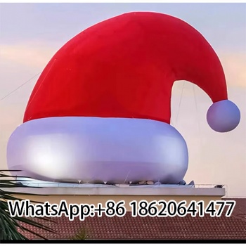 Christmas Shopping Festival Inflatable Roof Props Santa Hat Model for Outdoor
