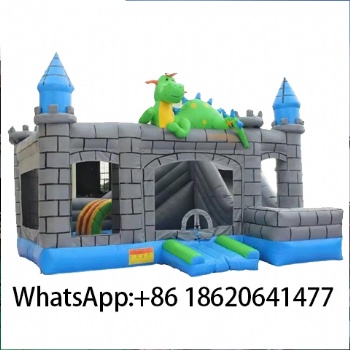 High Quality Dragon Theme Inflatable Jumper Castle Bounce House Combo with Slide for Kids