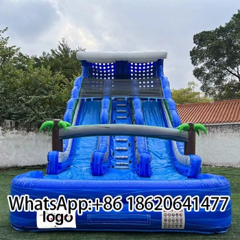 Commercial PVC Inflatable Water Slide Water With Pool For Kids
